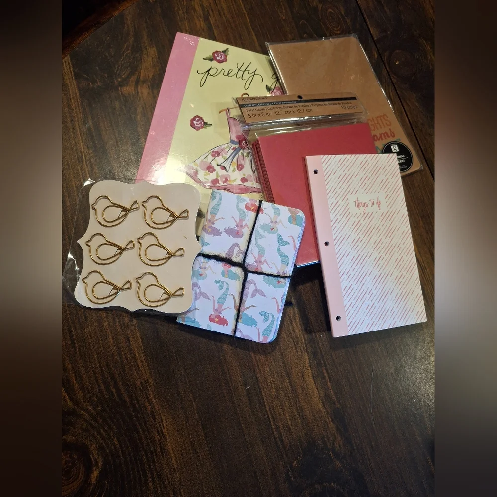 Planner Packs Notebooks Journals Paper Clips Cards Envelopes Supplies Crafts Lot